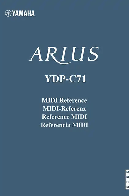 yamaha雅马哈YDP-C71 MIDI Reference